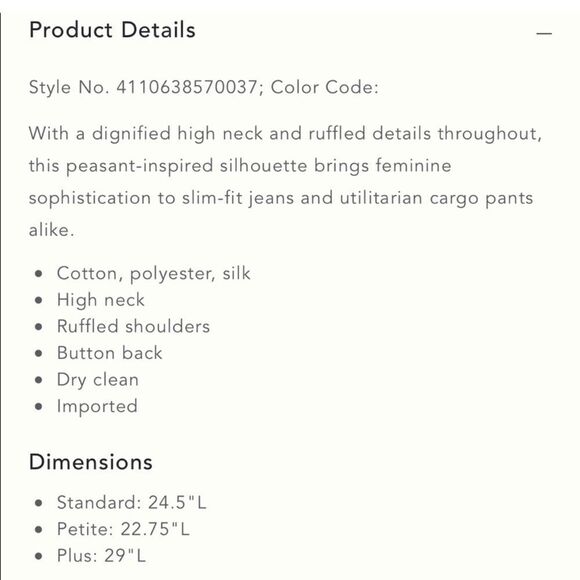 New Anthropologie Anthropologie Current Air Polly Ruffle Blouse - Picture 8 of 8